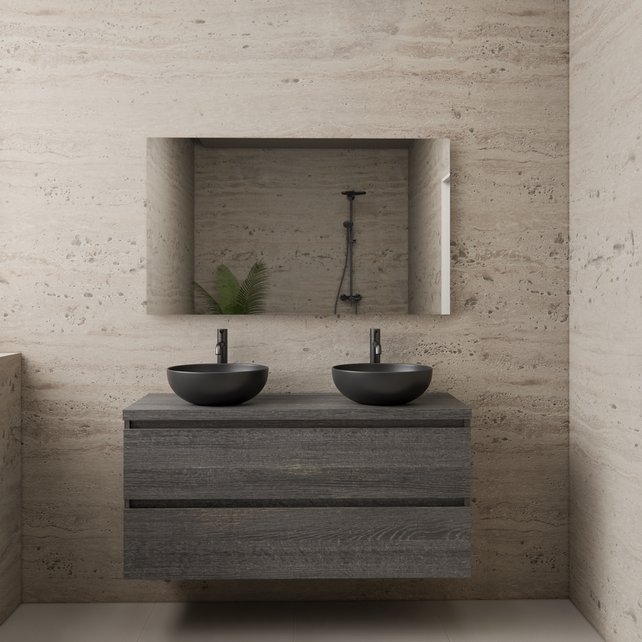 Badkamermeubel Gliss Project 120cm⎢Frey Oak⎢Onderkast met topblad