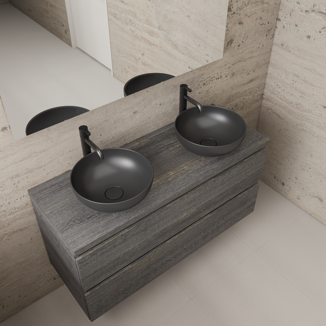 Badkamermeubel Gliss Project 120cm⎢Frey Oak⎢Onderkast met topblad