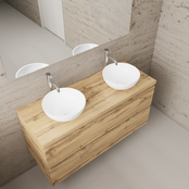 Badkamermeubel Gliss Project 120cm⎢Dakota Oak⎢Onderkast met topblad