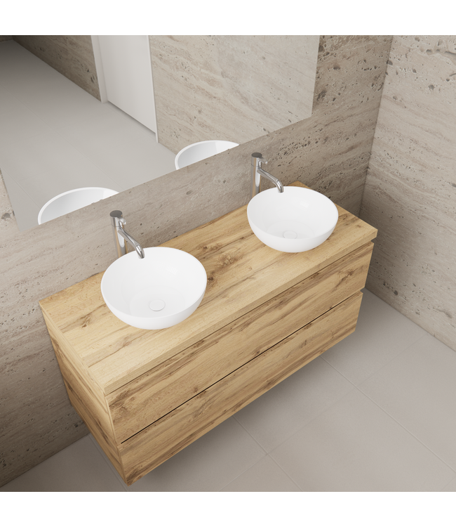 Badkamermeubel Gliss Project 120cm⎢Dakota Oak⎢Onderkast met topblad