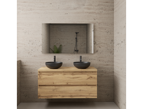 Badkamermeubel Gliss Project 120cm⎢Dakota Oak⎢Onderkast met topblad