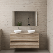 Badkamermeubel Gliss Project 120cm⎢Canyon Oak⎢Onderkast met topblad