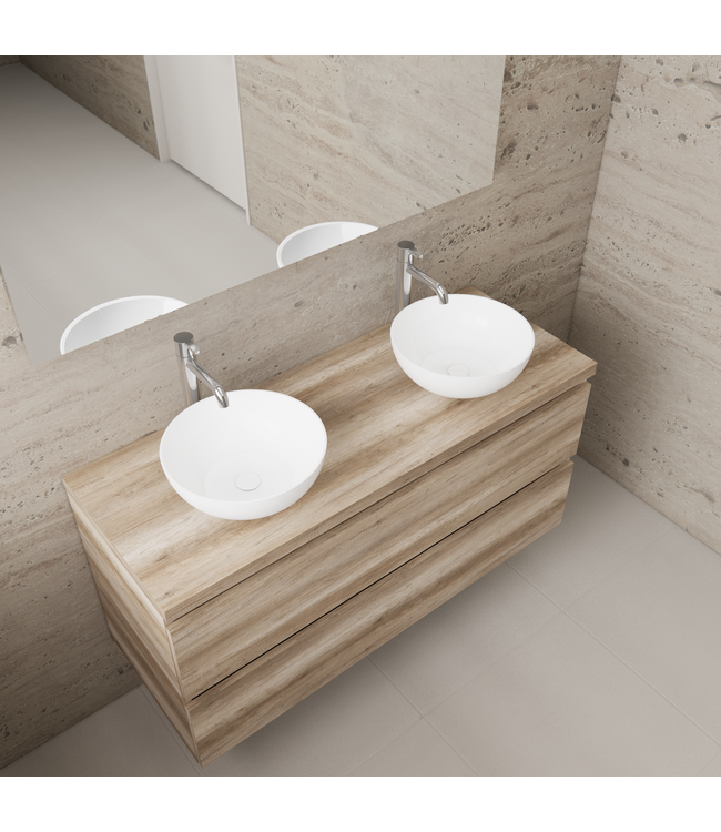 Badkamermeubel Gliss Project 120cm⎢Canyon Oak⎢Onderkast met topblad