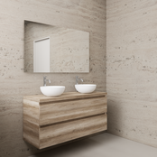 Badkamermeubel Gliss Project 120cm⎢Canyon Oak⎢Onderkast met topblad