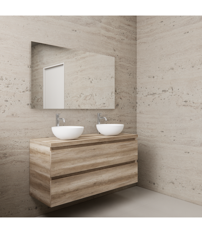 Badkamermeubel Gliss Project 120cm⎢Canyon Oak⎢Onderkast met topblad