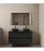 Badkamermeubel Gliss Project 120cm⎢Mat Zwart⎢Onderkast met topblad