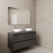 Badkamermeubel Gliss Project 120cm⎢Hoogglans Antraciet⎢Onderkast met topblad