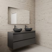 Badkamermeubel Gliss Project 120cm⎢Hoogglans Antraciet⎢Onderkast met topblad