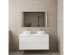 Badkamermeubel Gliss Project 120cm⎢Hoogglans Wit⎢Onderkast met topblad