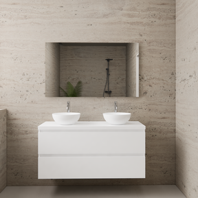 Badkamermeubel Gliss Project 120cm⎢Hoogglans Wit⎢Onderkast met topblad