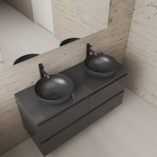 Badkamermeubel Gliss Project 120cm⎢4-lades⎢Hoogglans Antraciet⎢Onderkast met topblad