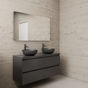 Badkamermeubel Gliss Project 120cm⎢4-lades⎢Hoogglans Antraciet⎢Onderkast met topblad