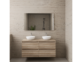 Badkamermeubel Gliss Project 120cm⎢4-lades⎢Canyon Oak⎢Onderkast met topblad