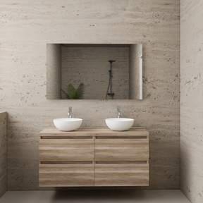 Badkamermeubel Gliss Project 120cm⎢4-lades⎢Canyon Oak⎢Onderkast met topblad