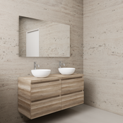 Badkamermeubel Gliss Project 120cm⎢4-lades⎢Canyon Oak⎢Onderkast met topblad