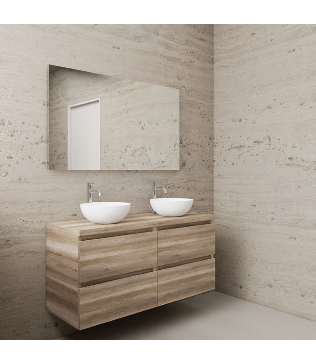 Badkamermeubel Gliss Project 120cm⎢4-lades⎢Canyon Oak⎢Onderkast met topblad