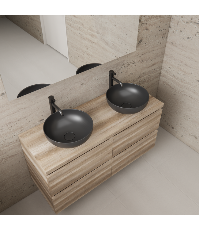 GLISS DESIGN Badkamermeubel Gliss Project 120cm⎢4-lades⎢Canyon Oak⎢Onderkast met topblad