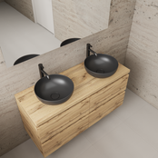 Badkamermeubel Gliss Project 120cm⎢4-lades⎢Dakota Oak⎢Onderkast met topblad