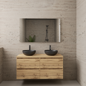 Badkamermeubel Gliss Project 120cm⎢4-lades⎢Dakota Oak⎢Onderkast met topblad