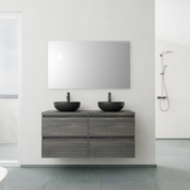 Badkamermeubel Gliss Project 120cm⎢4-lades⎢Frey Oak⎢Onderkast met topblad