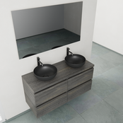 Badkamermeubel Gliss Project 120cm⎢4-lades⎢Frey Oak⎢Onderkast met topblad