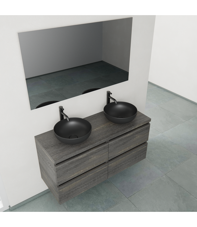 Badkamermeubel Gliss Project 120cm⎢4-lades⎢Frey Oak⎢Onderkast met topblad