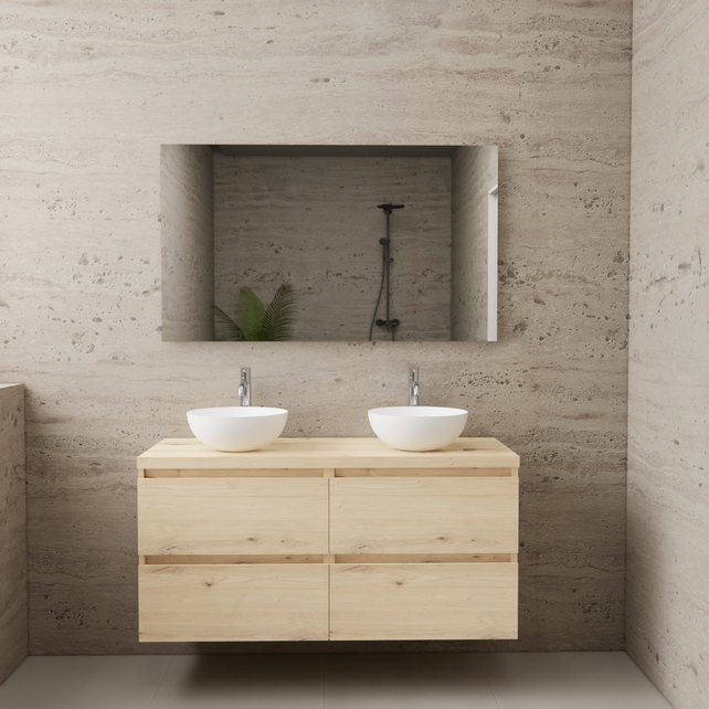 Badkamermeubel Gliss Project 120cm⎢4-lades⎢Artisan Oak⎢Onderkast met topblad Badkamermeubel Gliss Project 120cm⎢4-lades⎢Artisan Oak⎢Onderkast met topblad