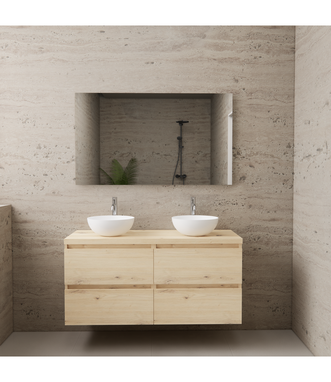 Badkamermeubel Gliss Project 120cm⎢4-lades⎢Artisan Oak⎢Onderkast met topblad