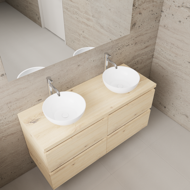 Badkamermeubel Gliss Project 120cm⎢4-lades⎢Artisan Oak⎢Onderkast met topblad Badkamermeubel Gliss Project 120cm⎢4-lades⎢Artisan Oak⎢Onderkast met topblad