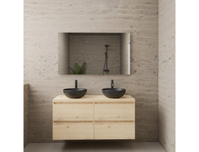 Badkamermeubel Gliss Project 120cm⎢4-lades⎢Artisan Oak⎢Onderkast met topblad