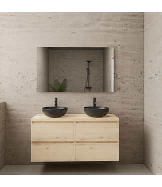 GLISS DESIGN Badkamermeubel Gliss Project 120cm⎢4-lades⎢Artisan Oak⎢Onderkast met topblad