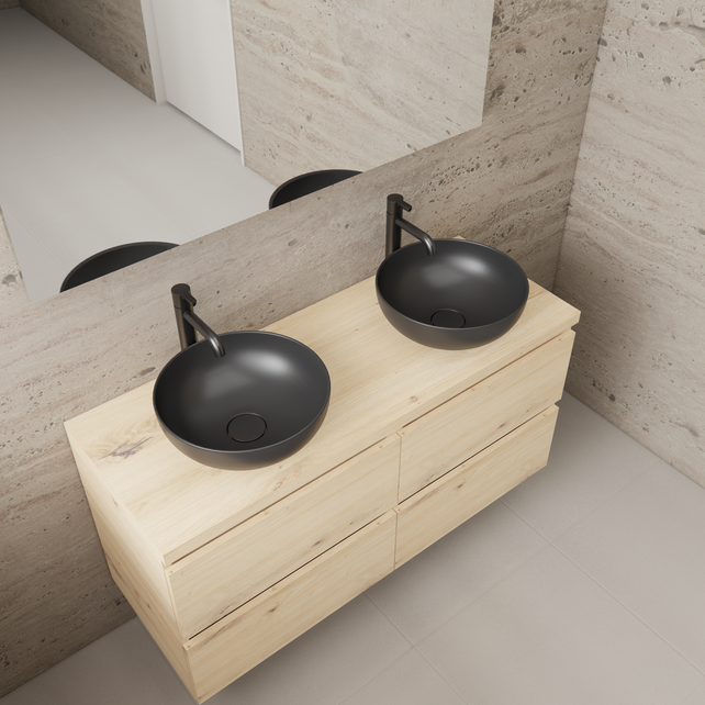 Badkamermeubel Gliss Project 120cm⎢4-lades⎢Artisan Oak⎢Onderkast met topblad Badkamermeubel Gliss Project 120cm⎢4-lades⎢Artisan Oak⎢Onderkast met topblad