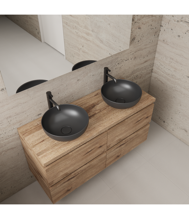 Badkamermeubel Gliss Project 120cm⎢4-lades⎢Wellington Oak⎢Onderkast met topblad