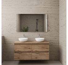 Badkamermeubel Gliss Project 120cm⎢4-lades⎢Wellington Oak⎢Onderkast met topblad