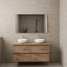 Badkamermeubel Gliss Project 120cm⎢4-lades⎢Wellington Oak⎢Onderkast met topblad