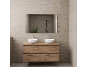 Badkamermeubel Gliss Project 120cm⎢4-lades⎢Wellington Oak⎢Onderkast met topblad