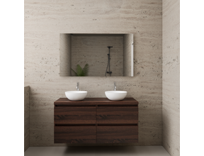 Badkamermeubel Gliss Project 120cm⎢4-lades⎢Sonoma Choco⎢Onderkast met topblad