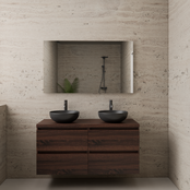 Badkamermeubel Gliss Project 120cm⎢4-lades⎢Sonoma Choco⎢Onderkast met topblad Badkamermeubel Gliss Project 120cm⎢4-lades⎢Sonoma Choco⎢Onderkast met topblad