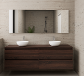 Badkamermeubel Gliss Project 160cm⎢4-lades⎢Sonoma Choco⎢Onderkast met topblad Badkamermeubel Gliss Project 160cm⎢4-lades⎢Sonoma Choco⎢Onderkast met topblad
