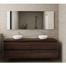 Badkamermeubel Gliss Project 160cm⎢4-lades⎢Sonoma Choco⎢Onderkast met topblad