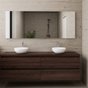 Badkamermeubel Gliss Project 160cm⎢4-lades⎢Sonoma Choco⎢Onderkast met topblad