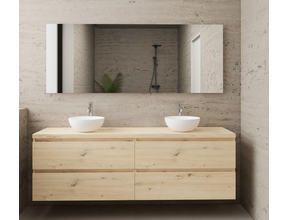Badkamermeubel Gliss Project 160cm⎢4-lades⎢Artisan Oak⎢Onderkast met topblad