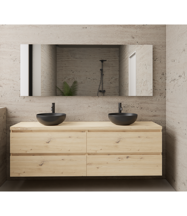 Badkamermeubel Gliss Project 160cm⎢4-lades⎢Artisan Oak⎢Onderkast met topblad