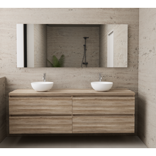 Badkamermeubel Gliss Project 160cm⎢4-lades⎢Canyon Oak⎢Onderkast met topblad