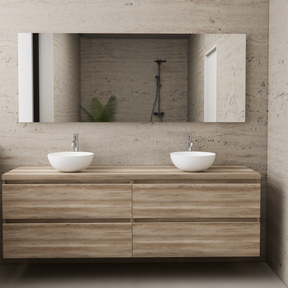 Badkamermeubel Gliss Project 160cm⎢4-lades⎢Canyon Oak⎢Onderkast met topblad