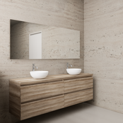 Badkamermeubel Gliss Project 160cm⎢4-lades⎢Canyon Oak⎢Onderkast met topblad Badkamermeubel Gliss Project 160cm⎢4-lades⎢Canyon Oak⎢Onderkast met topblad