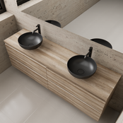 Badkamermeubel Gliss Project 160cm⎢4-lades⎢Canyon Oak⎢Onderkast met topblad Badkamermeubel Gliss Project 160cm⎢4-lades⎢Canyon Oak⎢Onderkast met topblad