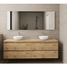 Badkamermeubel Gliss Project 160cm⎢4-lades⎢Dakota Oak⎢Onderkast met topblad