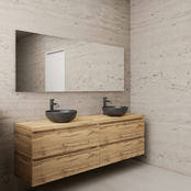 Badkamermeubel Gliss Project 160cm⎢4-lades⎢Dakota Oak⎢Onderkast met topblad