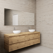 Badkamermeubel Gliss Project 160cm⎢4-lades⎢Dakota Oak⎢Onderkast met topblad